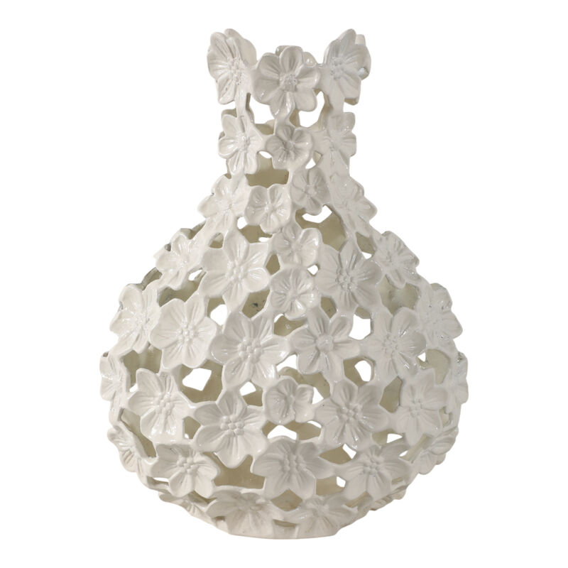 Cut-out Flower Metal Vase image number 3