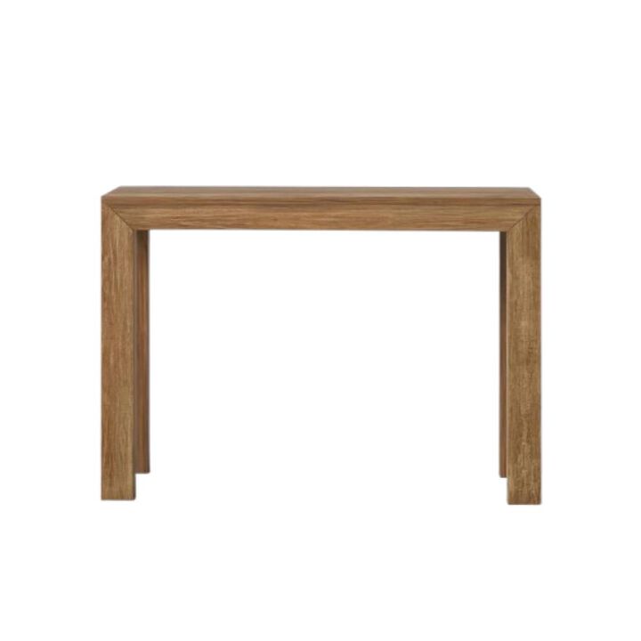 Hivvago Solid Wood Modern Accent Console Table / Sofa Table in Medium Brown Pecan Finish