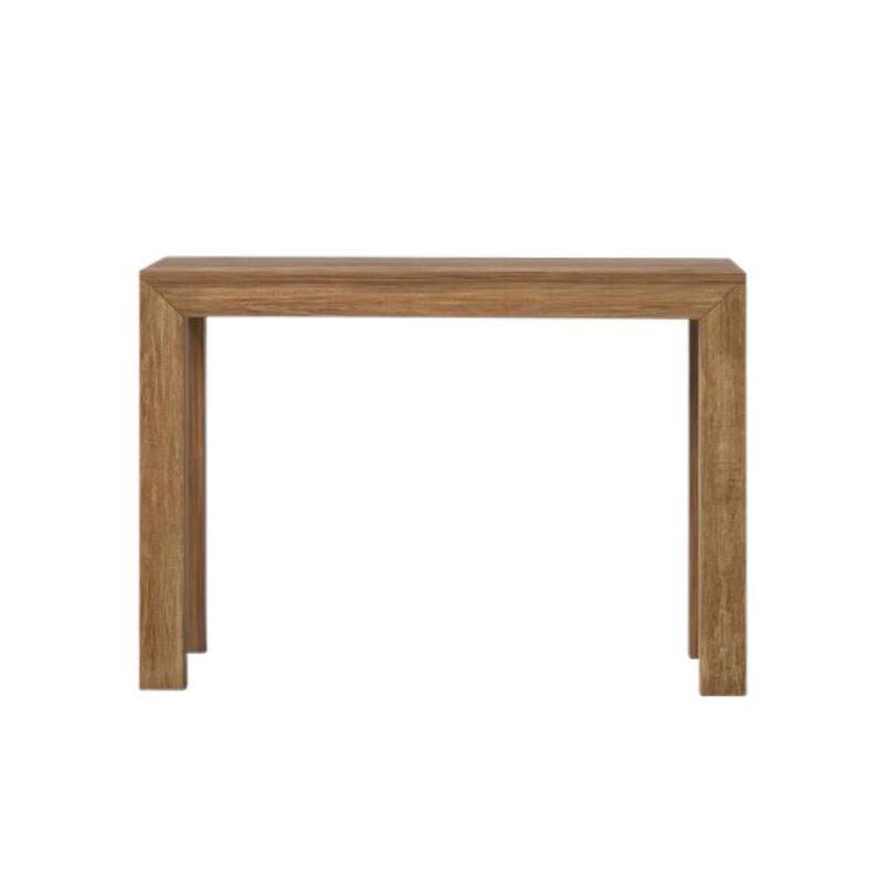 Hivvago Solid Wood Modern Accent Console Table / Sofa Table in Medium Brown Pecan Finish