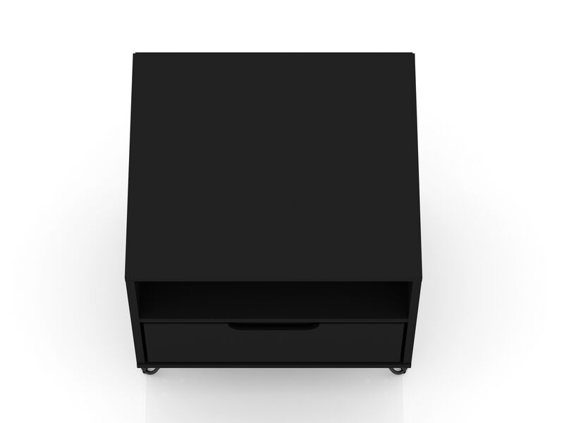 Rockefeller Black 1-Drawer Nightstands (Set of 2)