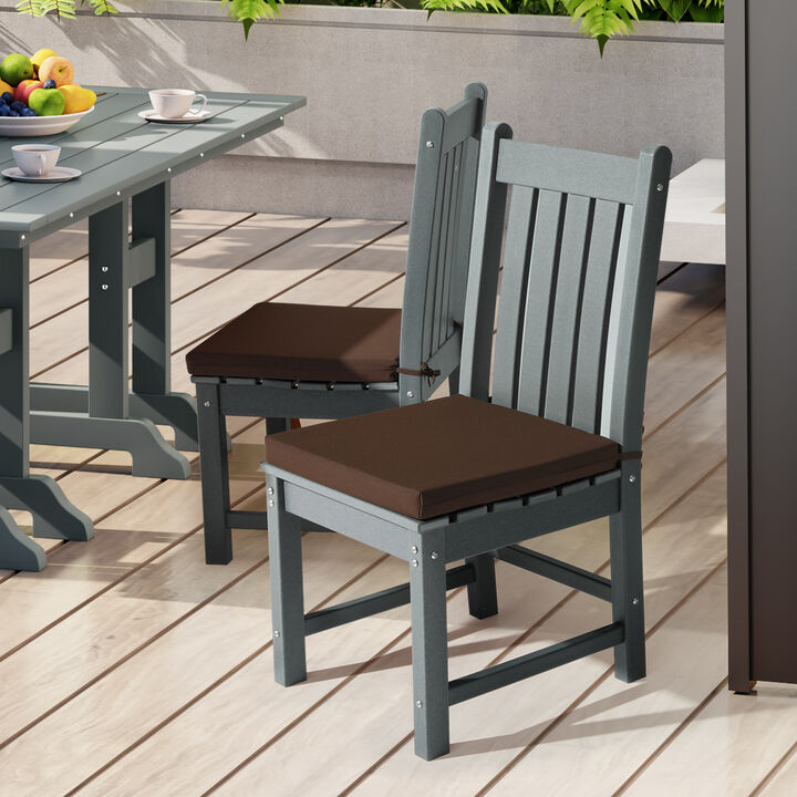 WestinTrends Outdoor Patio Kitchen Dining Chair Square Seat Cushions Set of 4, 19 x 18