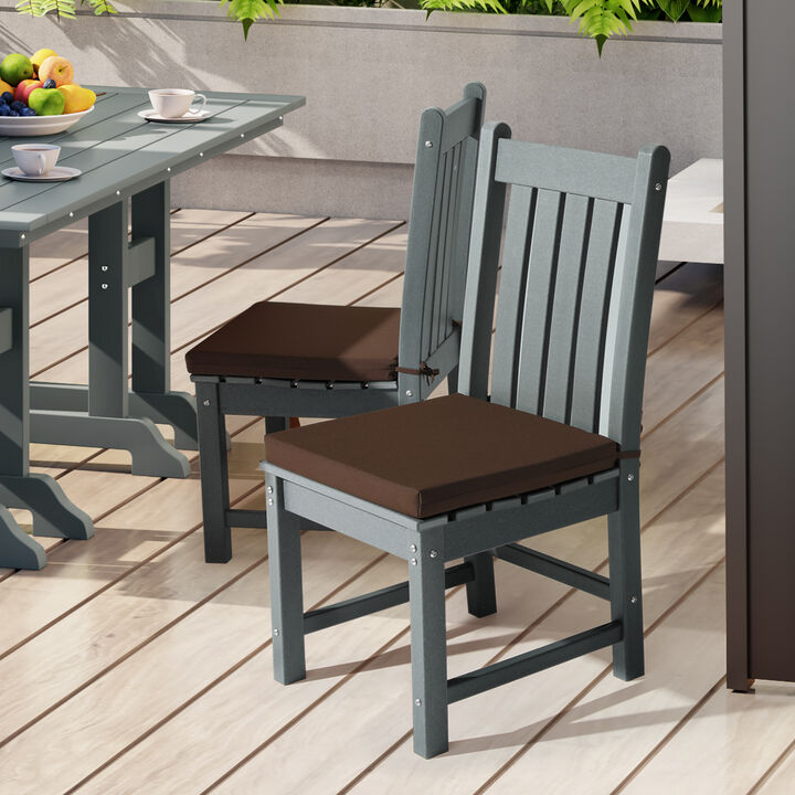 WestinTrends Outdoor Patio Kitchen Dining Chair Square Seat Cushions Set of 4, 16 x 15