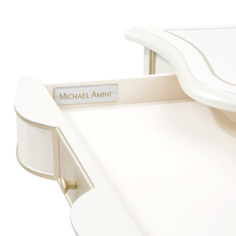 Michael Amini La Marisia Vanity Desk - Creamy Pearl