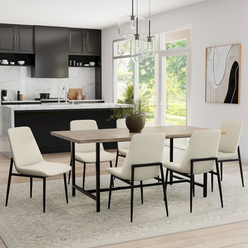 Simpli Home Savannah Dining Chair ( Set Of 2 ) In Natural Linen Look Fabric