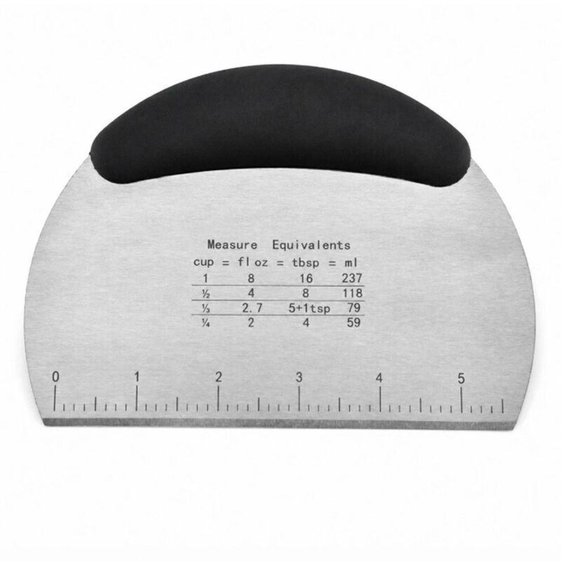 Stainless Steel Dough Scraper with Handle image number 0