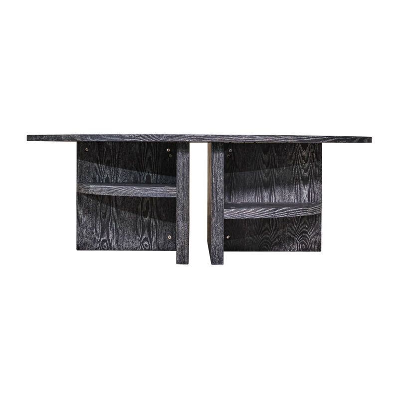 Oval Coffee Table With Bottom image number 1