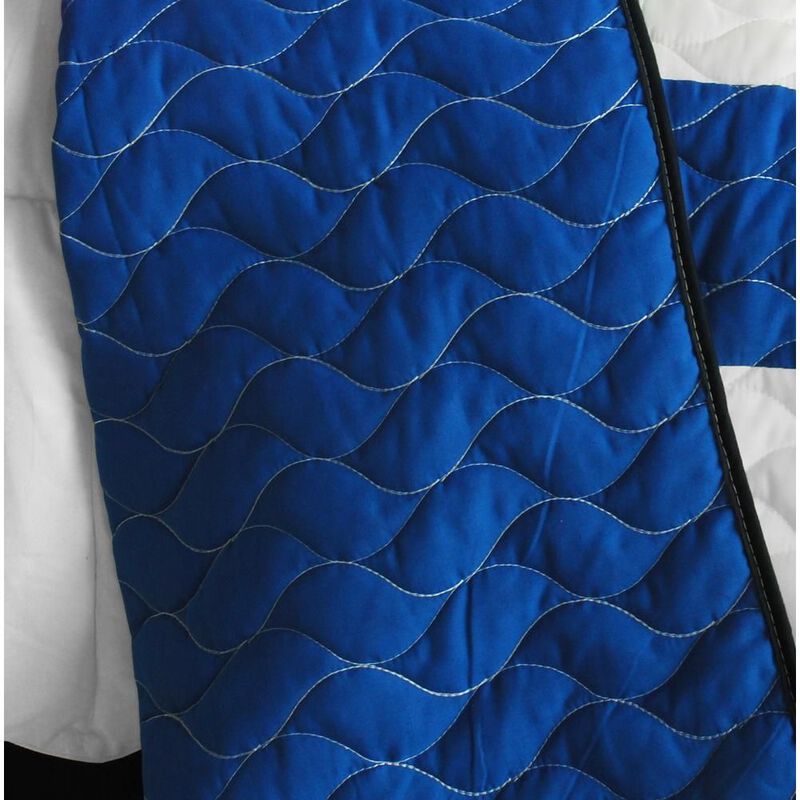 Vermicelli Quilted Patchwork Geometric Quilt Set Full Bedding image number 3