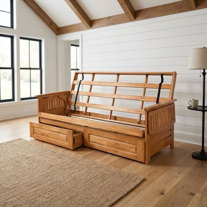 Futon Sofa Bed with Frame and Mattress