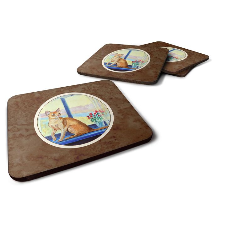 Caroline's Treasures 7091FC Cat Foam Coasters (Set of 4), 3.5, Multicolor