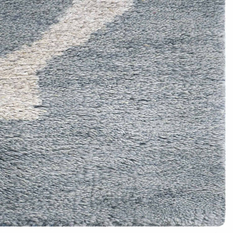 HAND KNOTTED WOOL Geometric AREA RUGS  - Rectangle Shape, Geometric Modern, Medium Pile Handmade Area Rugs for Living Room, Bed Room (N00942) image number 3