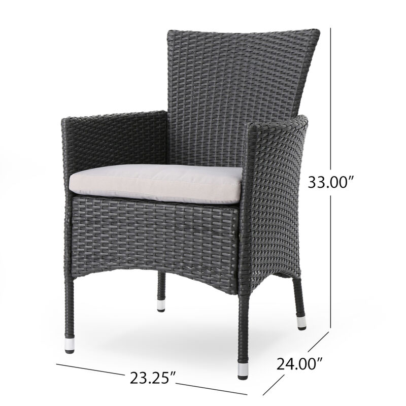 Merax 2 PCS Outdoor Wicker Dining Chairs