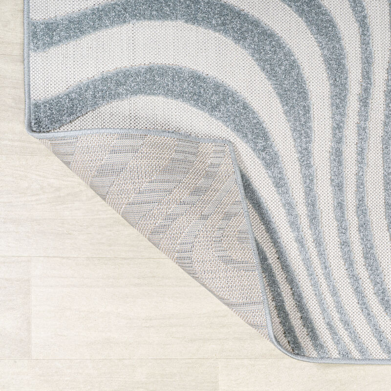 Maribo High-Low Abstract Groovy Striped Area Rug