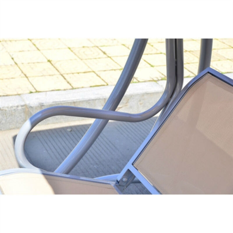 Sturdy 3-Person Outdoor Patio Porch Swing with Canopy for Relaxation