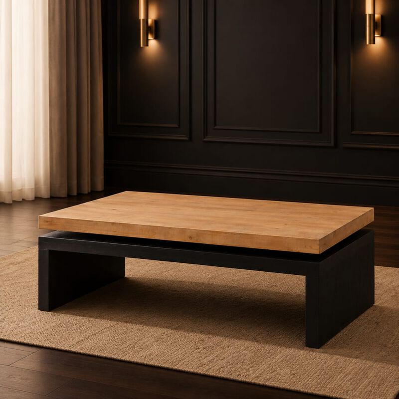 GOODSILO Modern Floating Top Coffee Table image number 2