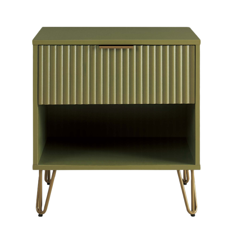 Dumbo 1-Drawer Nightstand in Green