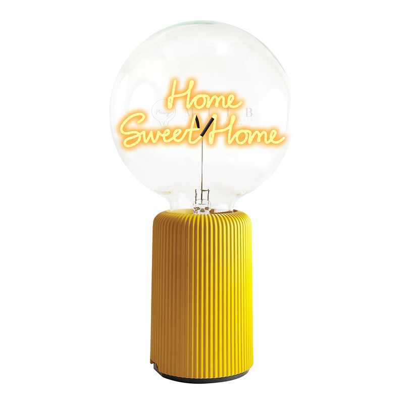 Bulb HOME SWEET HOME Amber with Base Table Lamp PORTABLE Pop image number 0