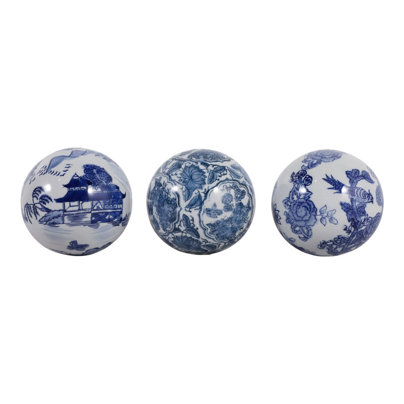 S/3 5" Chinoiserie Orbs image number 1