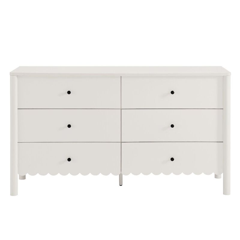 Emmeline Scalloped 6-Drawer Dresser image number 4