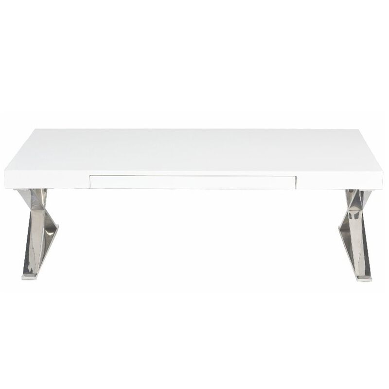 Pangea Home Alexa Coffee Table White