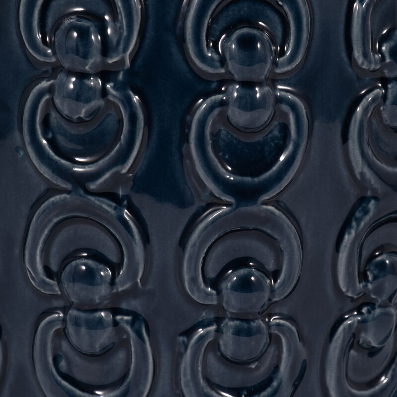 12" Chain Texture Jar, Navy image number 4