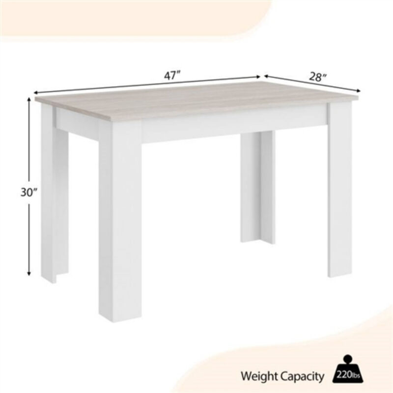 Modern Wooden Finish Table &ndash; Use as Kitchen Dining Table or Computer Desk
