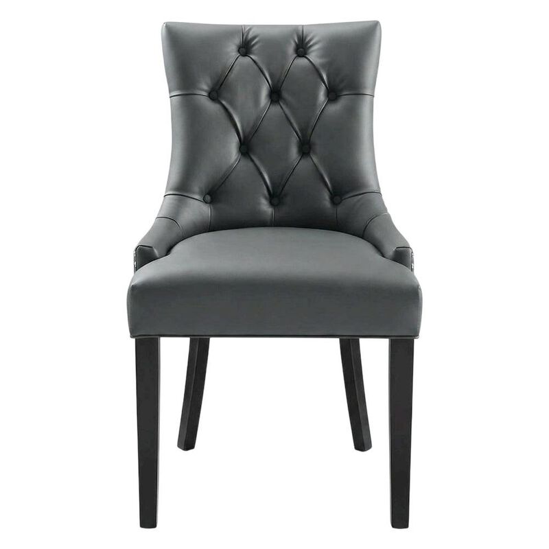 Tufted Vegan Leather Upholstered Dining Chair for Dining Room, Tan image number 0