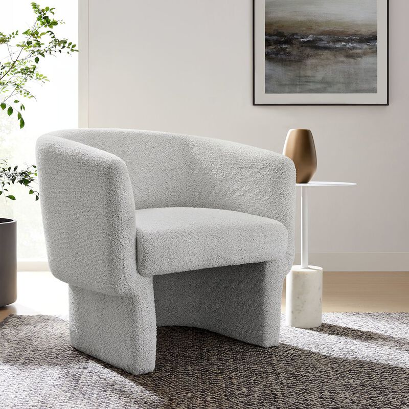 Muse Boucle Fabric Barrel Accent Chair image number 7