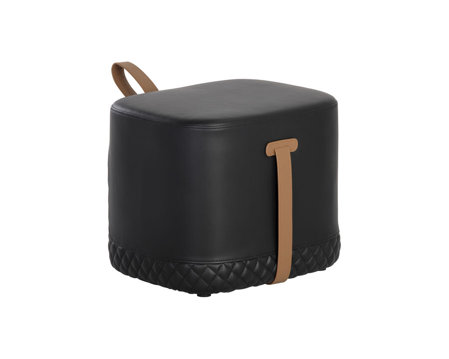 Isadora Napa Black / Napa Cognac Ottoman