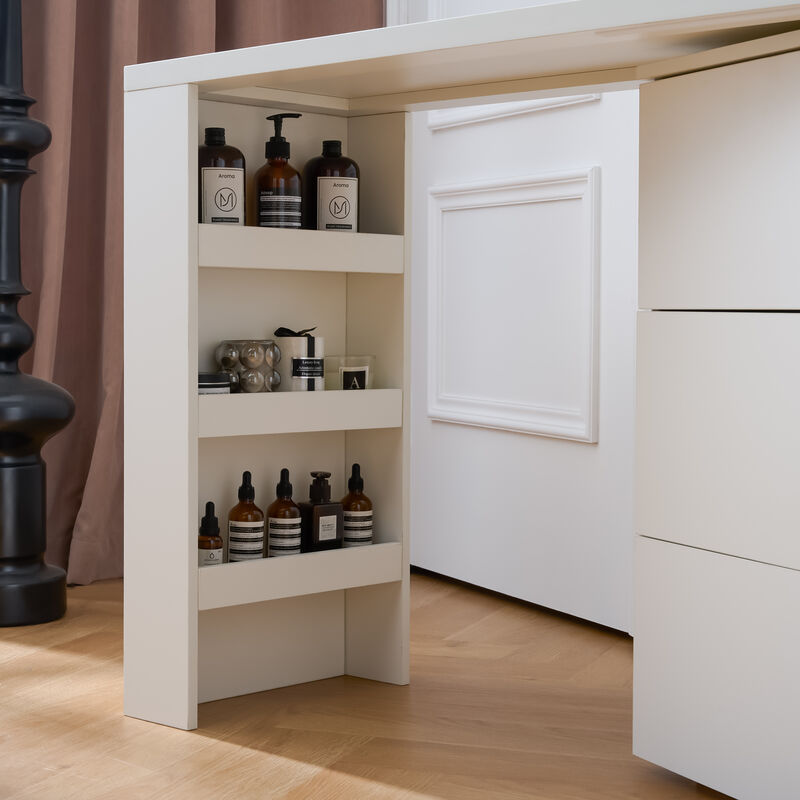 Tubklu L-Shaped Desk Dresser image number 4