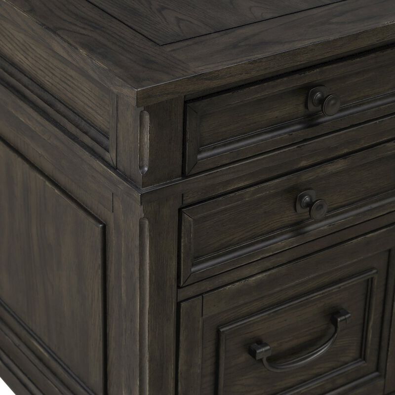 Liberty Furniture Executive Desk in Rubberwood Solids w/ Split Heart White Oak Veneers image number 7