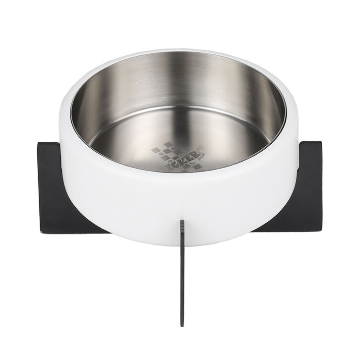 Intersecta Concrete and Stainless Steel Bowl 16oz (2 Cups) with Metal Stand Pet Feeder