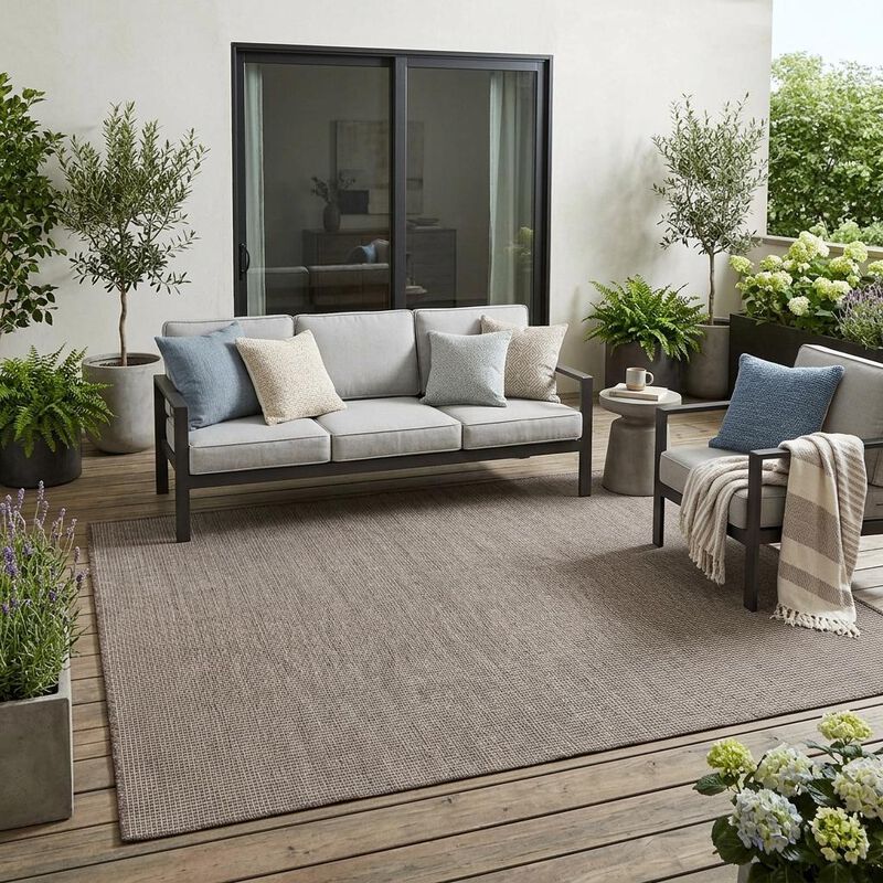 HomeRoots Indoor Outdoor Area Rug image number 1