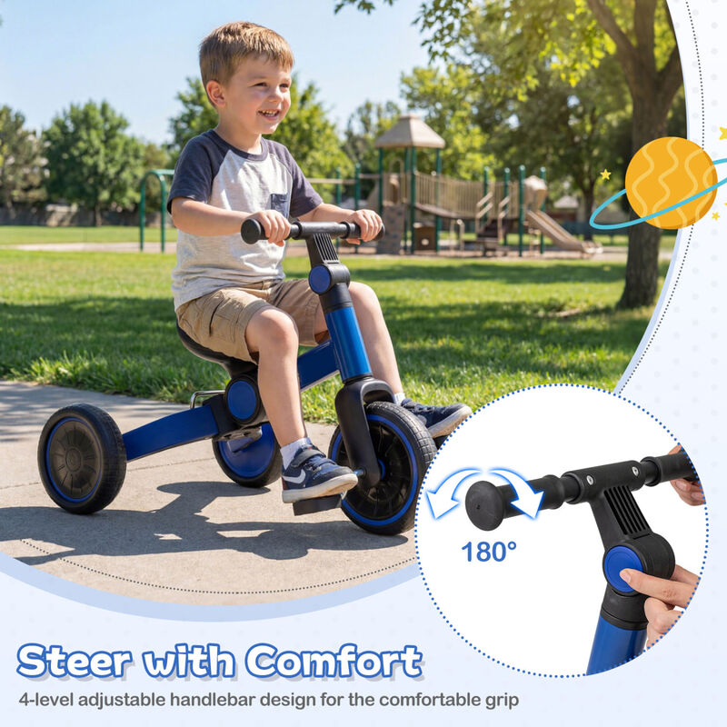 5 in 1 Kids Bike for Toddlers with Pedal Conversion and Balance Mode image number 6