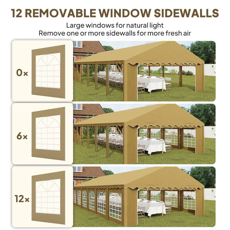 Hivvago 20x40 Event Canopy Tent with 12 Windows image number 4