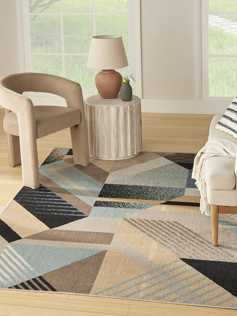 Washable Decor WSD10 Multicolor 5'3" x 7' Rug