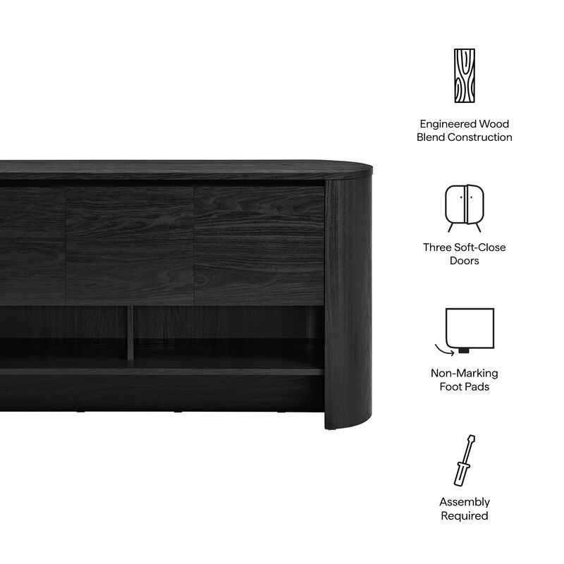 Duval 62" Curved Sideboard image number 3