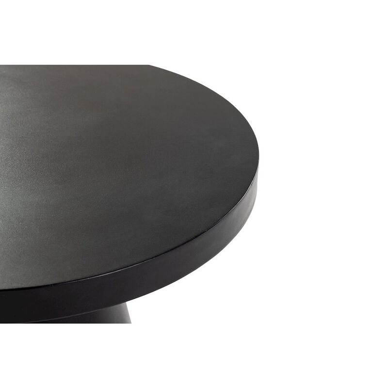 Modrest Desoto - Modern Black Concrete Round Coffee Table