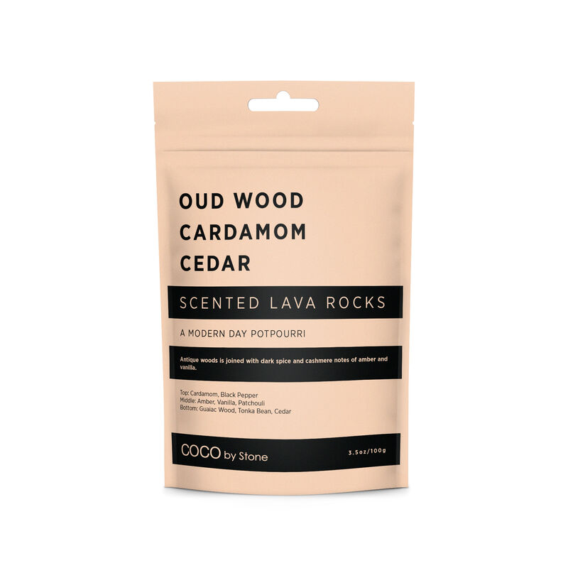 Scented Lava Rocks - Oudwood, Cardamom, Cedar