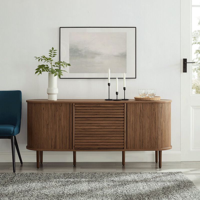 Harlan 67" Fluted Oval Sideboard Cabinet image number 9