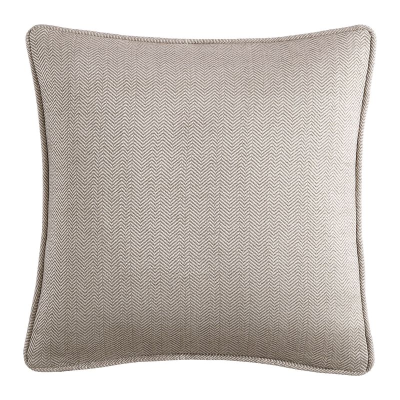 Chenille Herringbone Sand Euro Sham image number 0