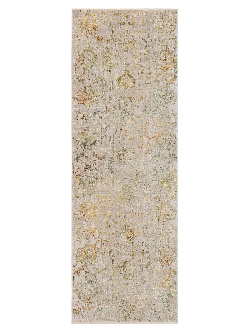 Memento Reflection Beige 2'6" x 7'6" Runner Rug image number 0