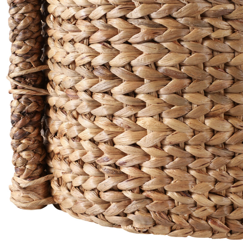 S/3 15/20/24" Oval Waterhyacinth Baskets, Natural image number 5