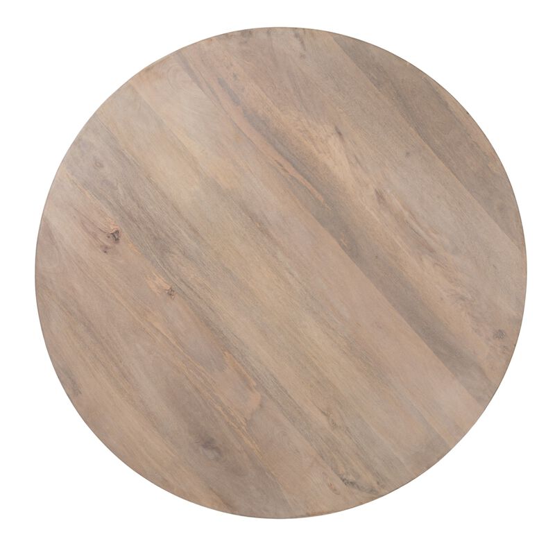 Mango Wood & Cane Round Coffee Table image number 4