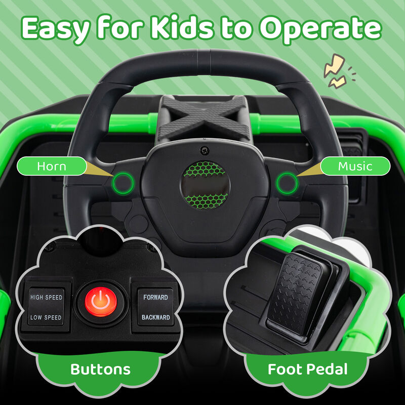 12V Electric Ride-On UTV for Big Kids with Remote Control and Music image number 4