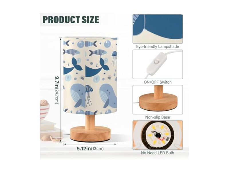 LED USB Port Desk Lamp For Living Room Bedroom Office Blue image number 2