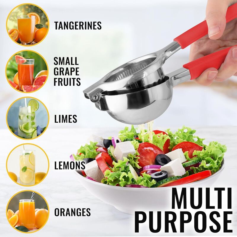 Manual Citrus Press Juicer and Lime Squeezer Stainless Steel