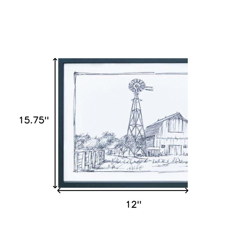 HomeRoots Set of Two Black And White Framed Art image number 4