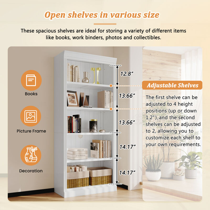 Bibpum LED Tall Bookcase image number 7