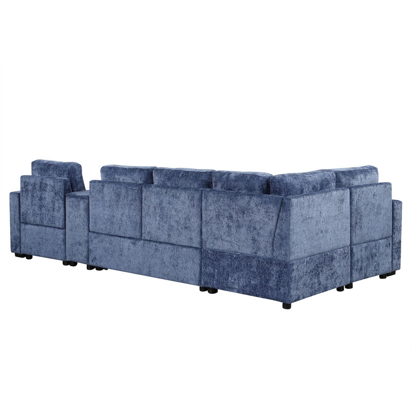 L-shaped Convertible Sectional Sofa Sleeper.
