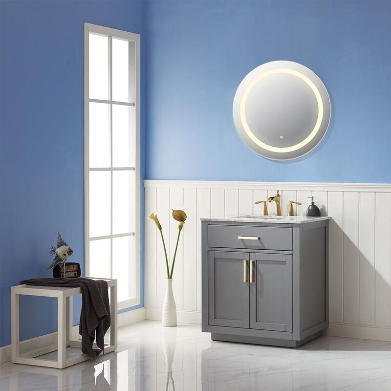Altair Padova 32” Round  Frameless Modern LED Bathroom Vanity Mirror